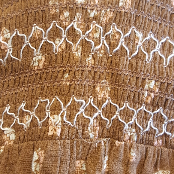 FREE PEOPLE Brown and Pink Blouse - Picture 4 of 8